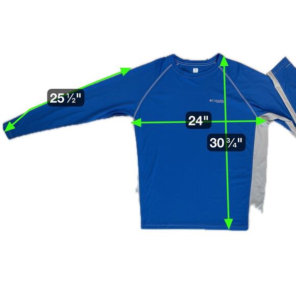 Columbia PFG Long Sleeve Shirt XL Blue Omni Freeze Cooling Fishing Outdoor Boat - Picture 5 of 13